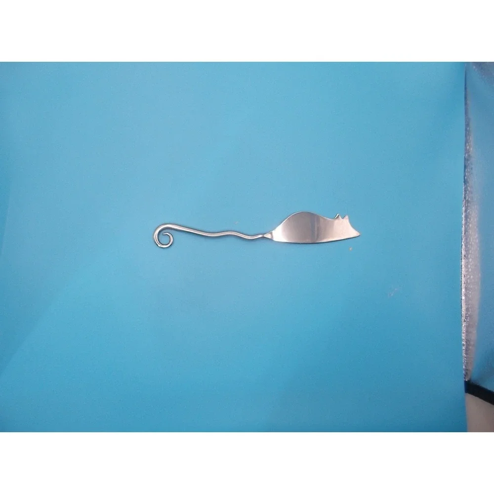 Stainless Steel Mouse Cheese Spreader Whimsical Appetizer Knife Silver Tone